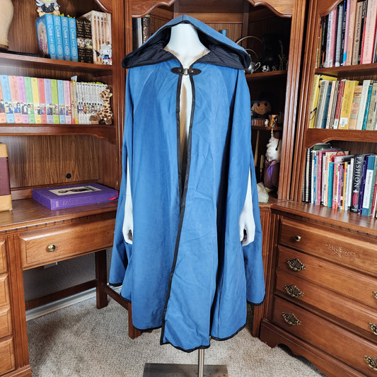 Traveler's Cloak- Slate Blue with Black Lining