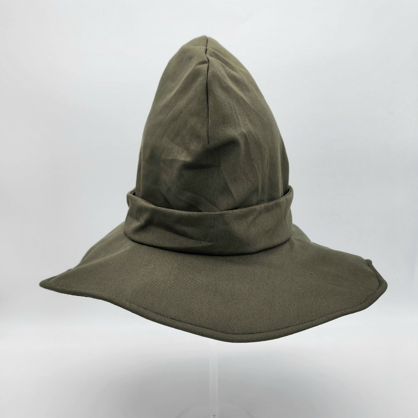 Butterfly Witch Hat- Olive Green with Olive and White Embroidery