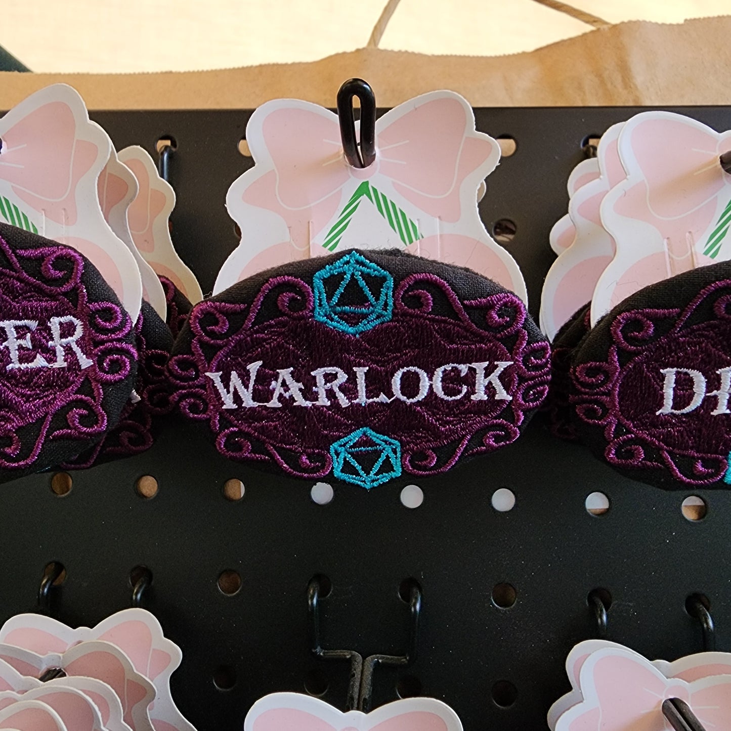 Embroidered hat pin badges