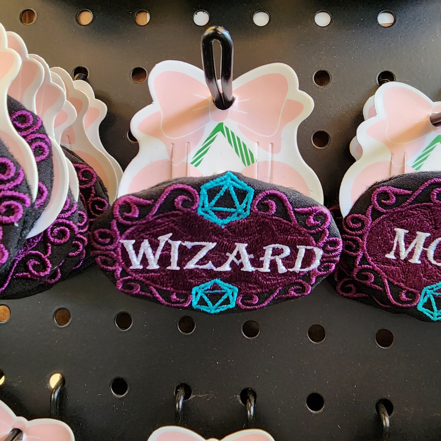 Embroidered hat pin badges