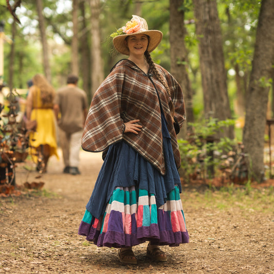 Apprentice Adventurer Cloak- Brown Plaid