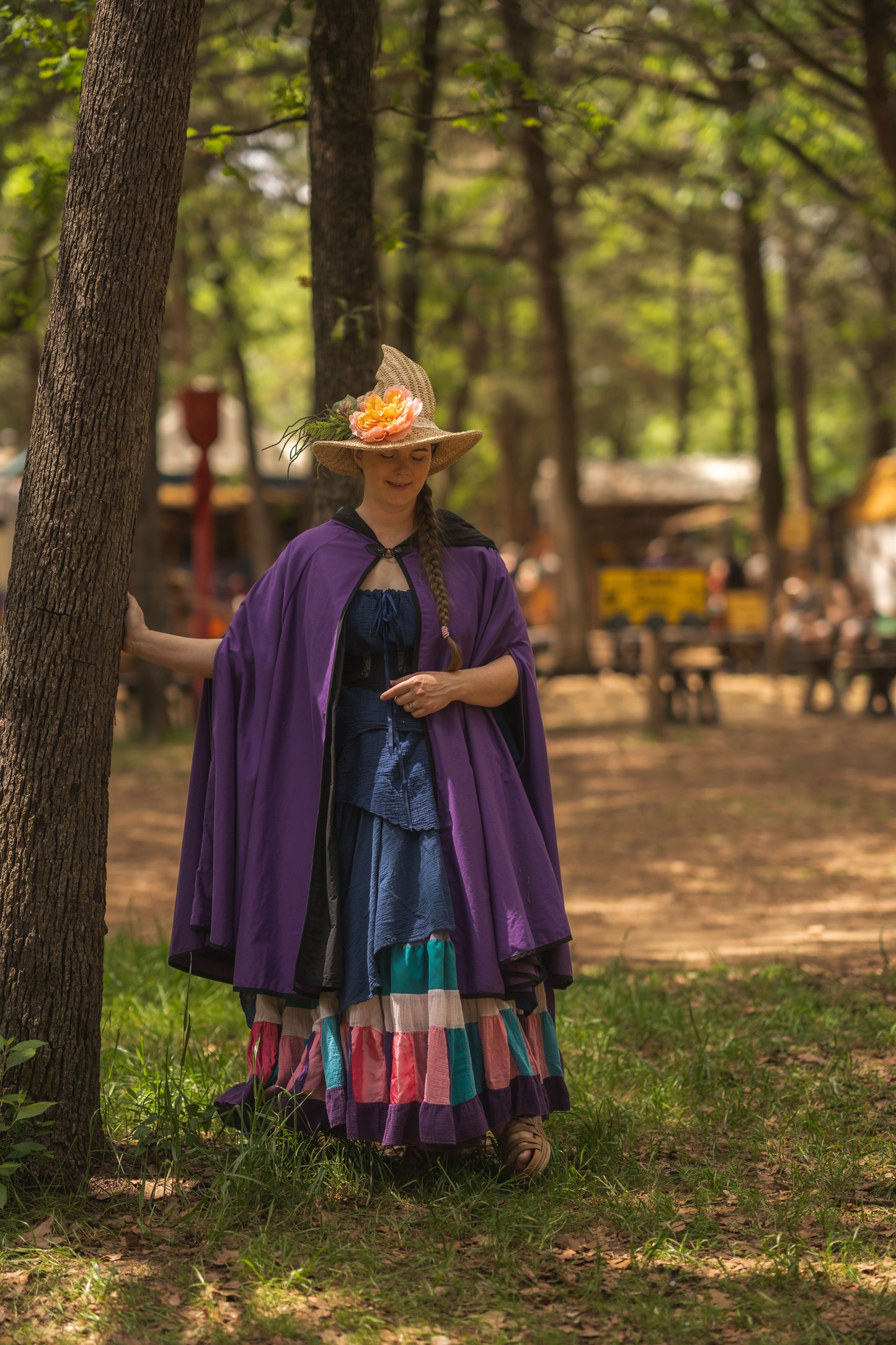 Traveler's Cloak- Purple with Black Lining