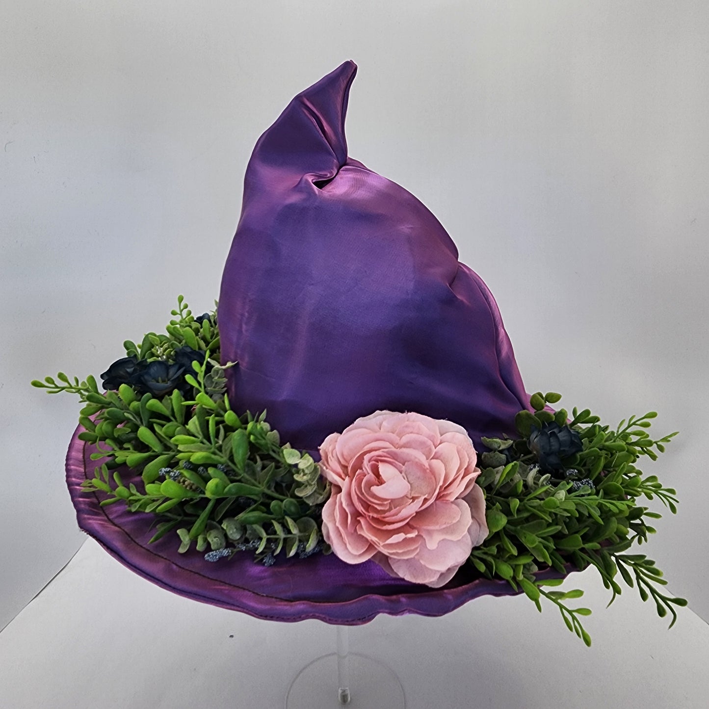 Purple Shimmer Floral Merry Mage Hat