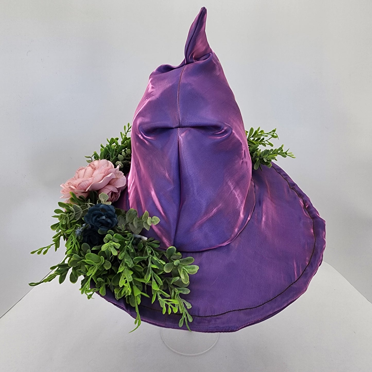 Purple Shimmer Floral Merry Mage Hat