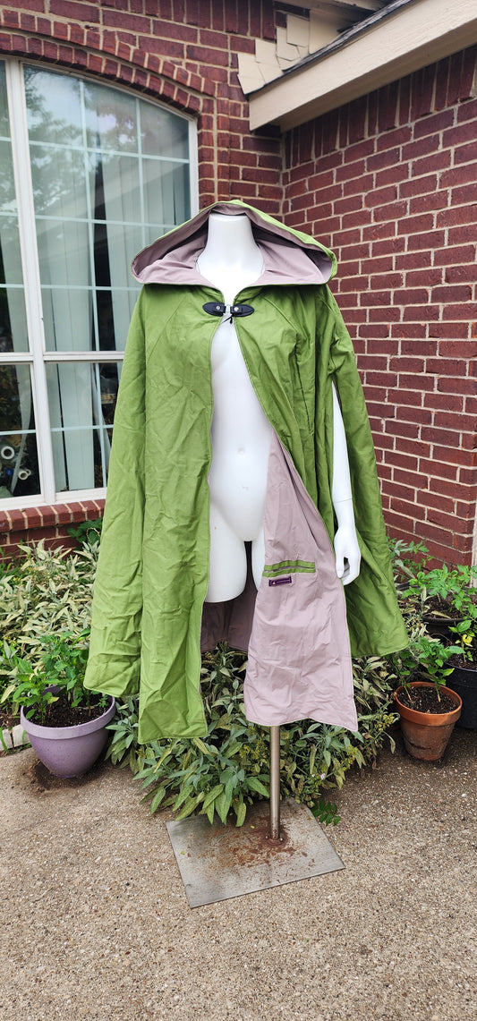 Sage with Taupe Lining- Traveler's Cloak