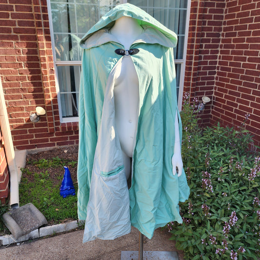 Traveler's Cloak- Mint with Ivory Lining