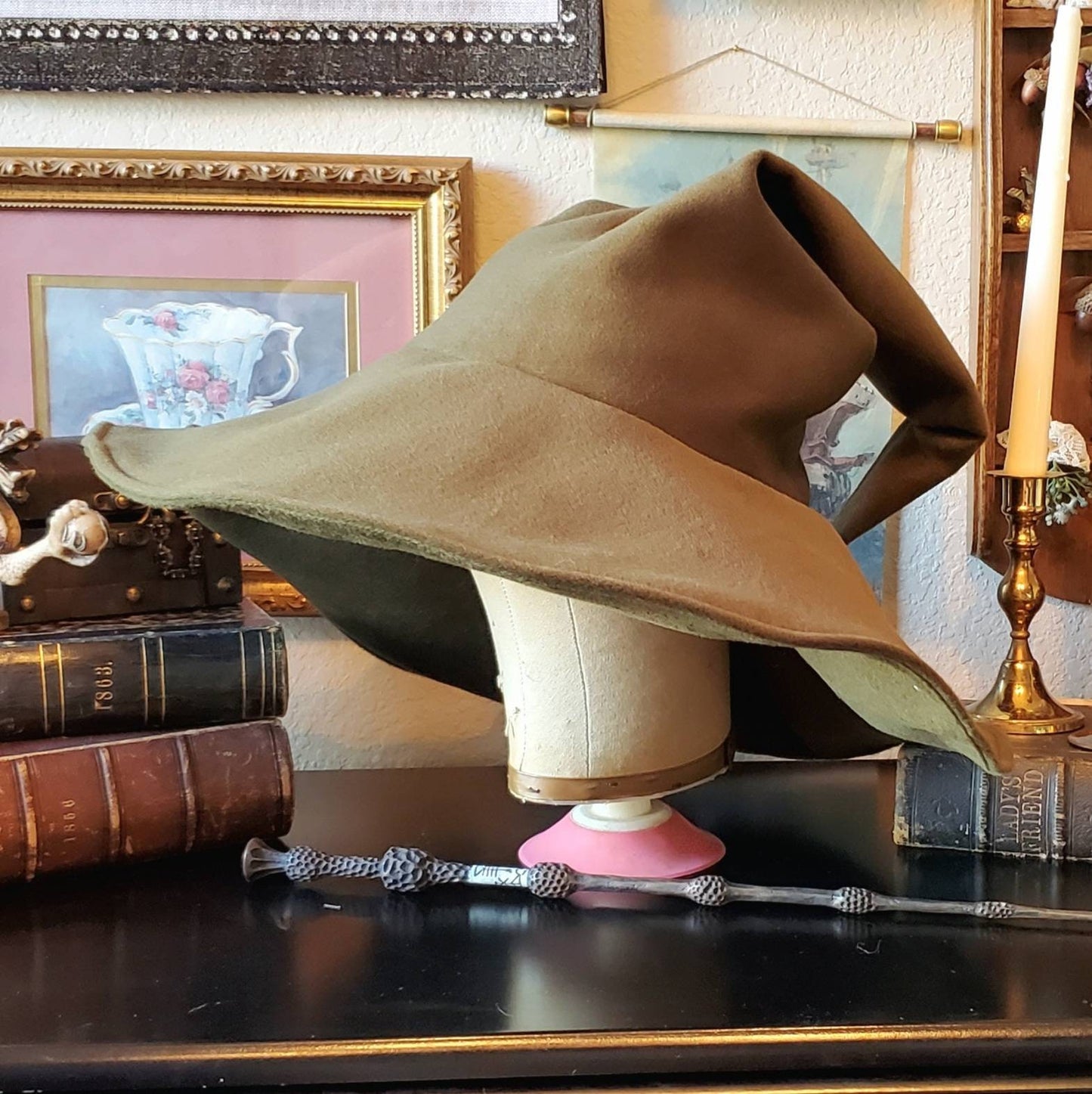 Wizard Hat- olive green