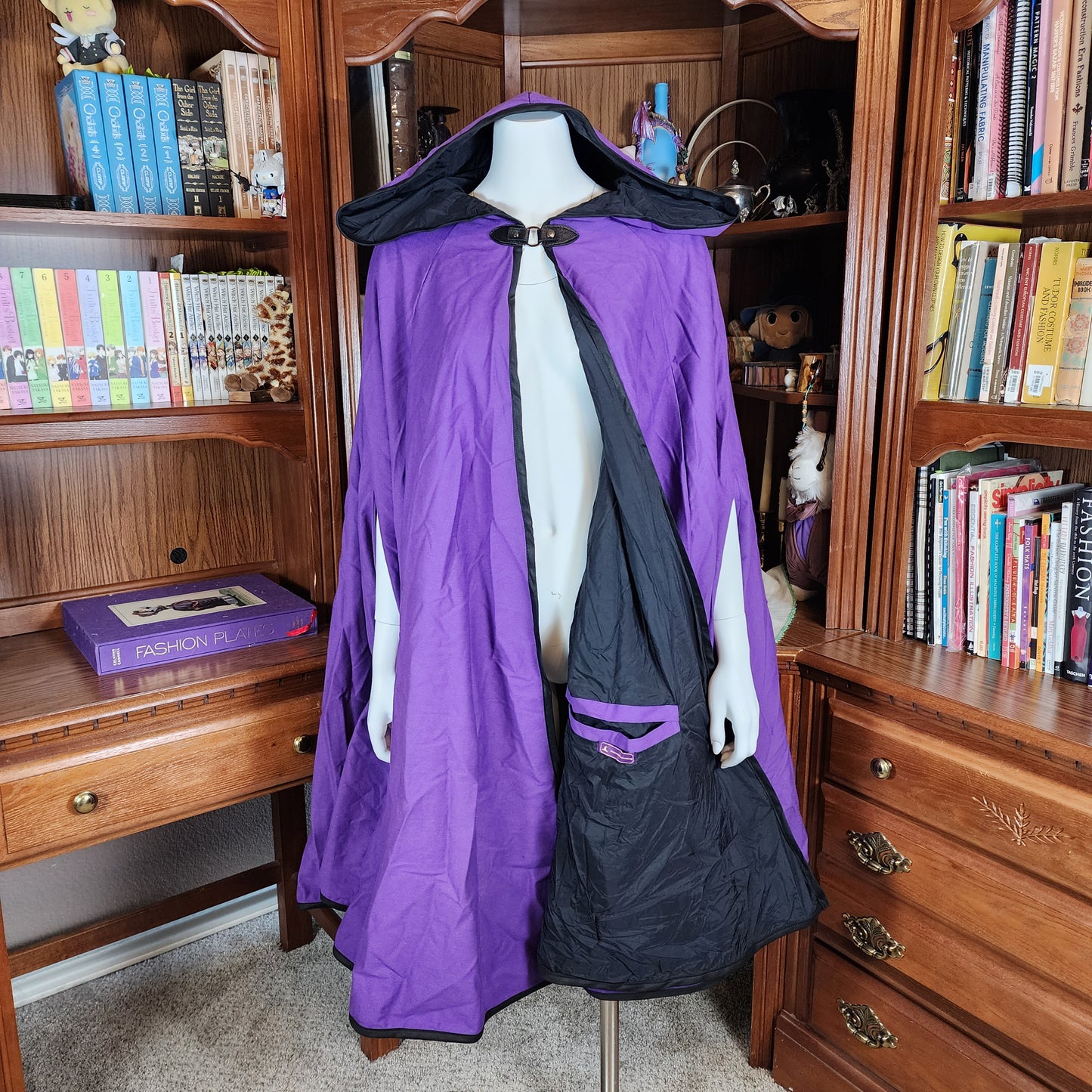 Traveler's Cloak- Purple with Black Lining