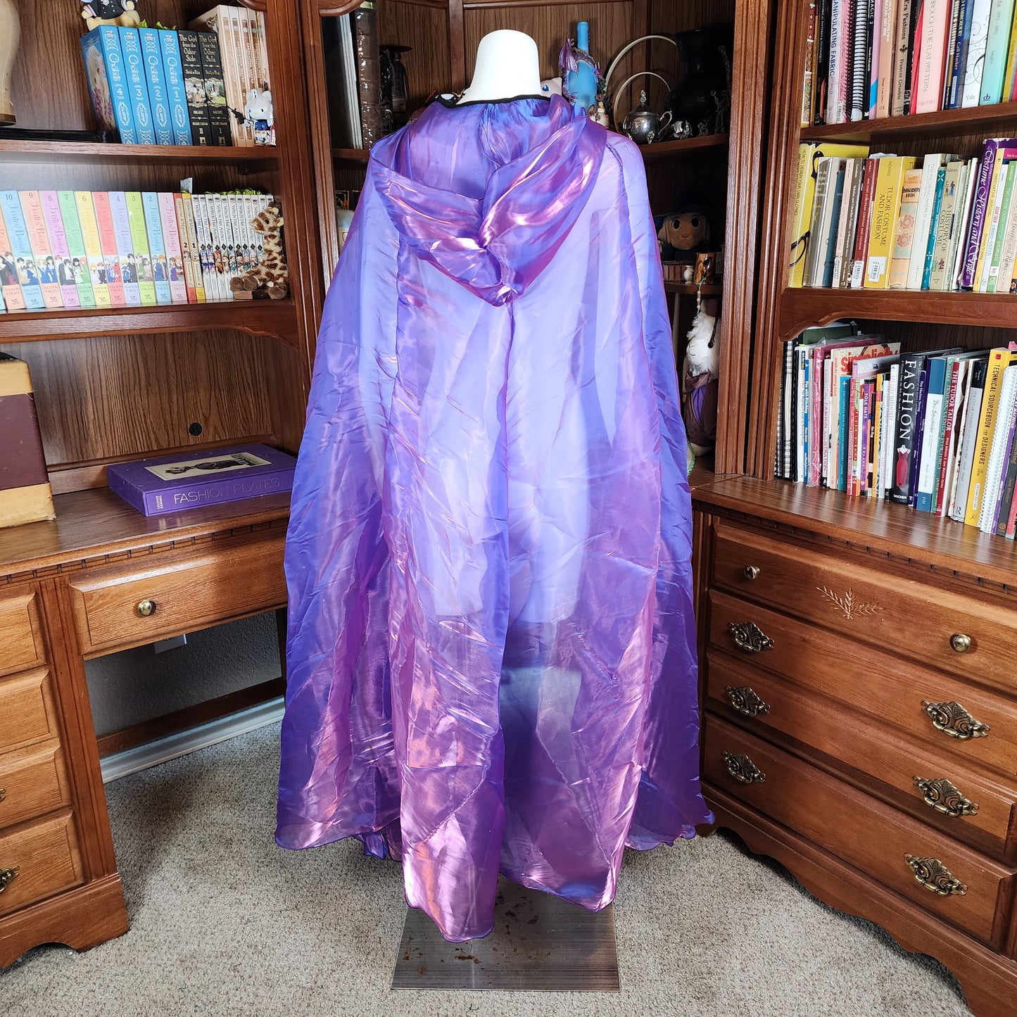 Fae Shimmer Cloak- Purple Iridescent Metallic Organza