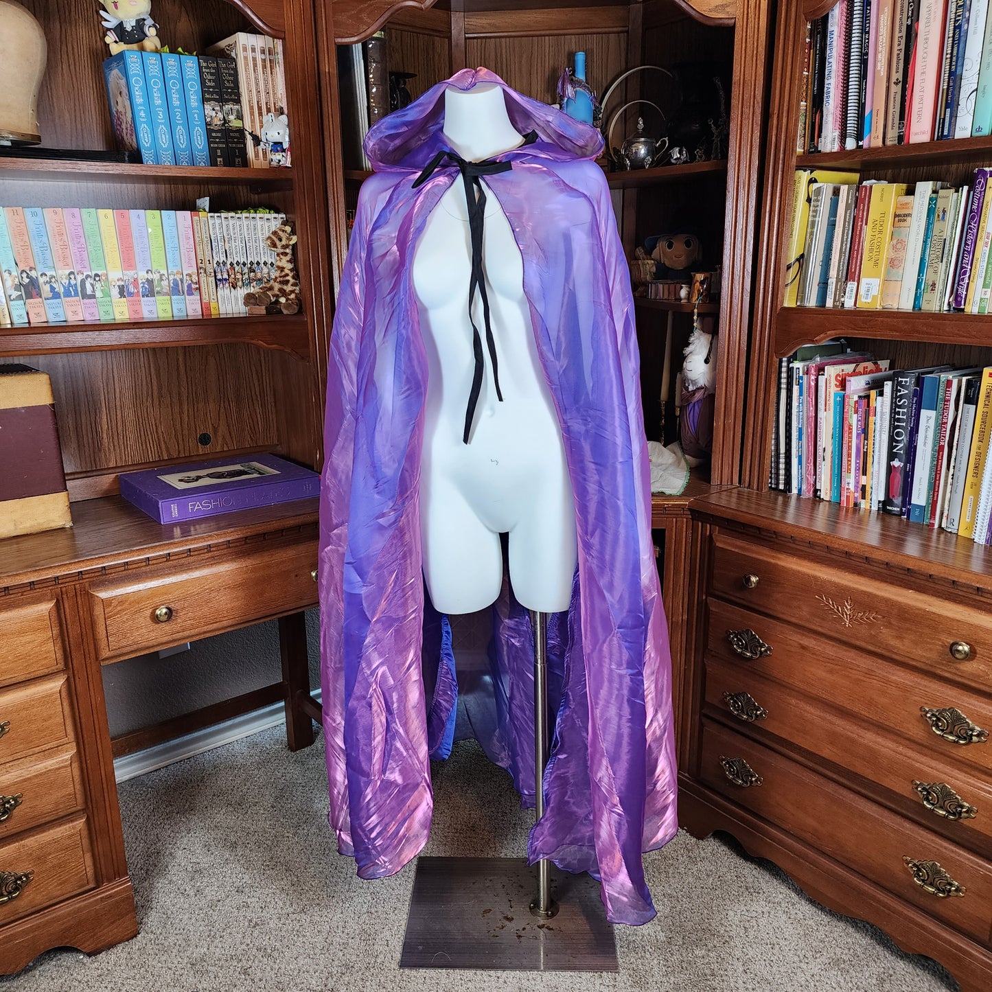 Fae Shimmer Cloak- Purple Iridescent Metallic Organza