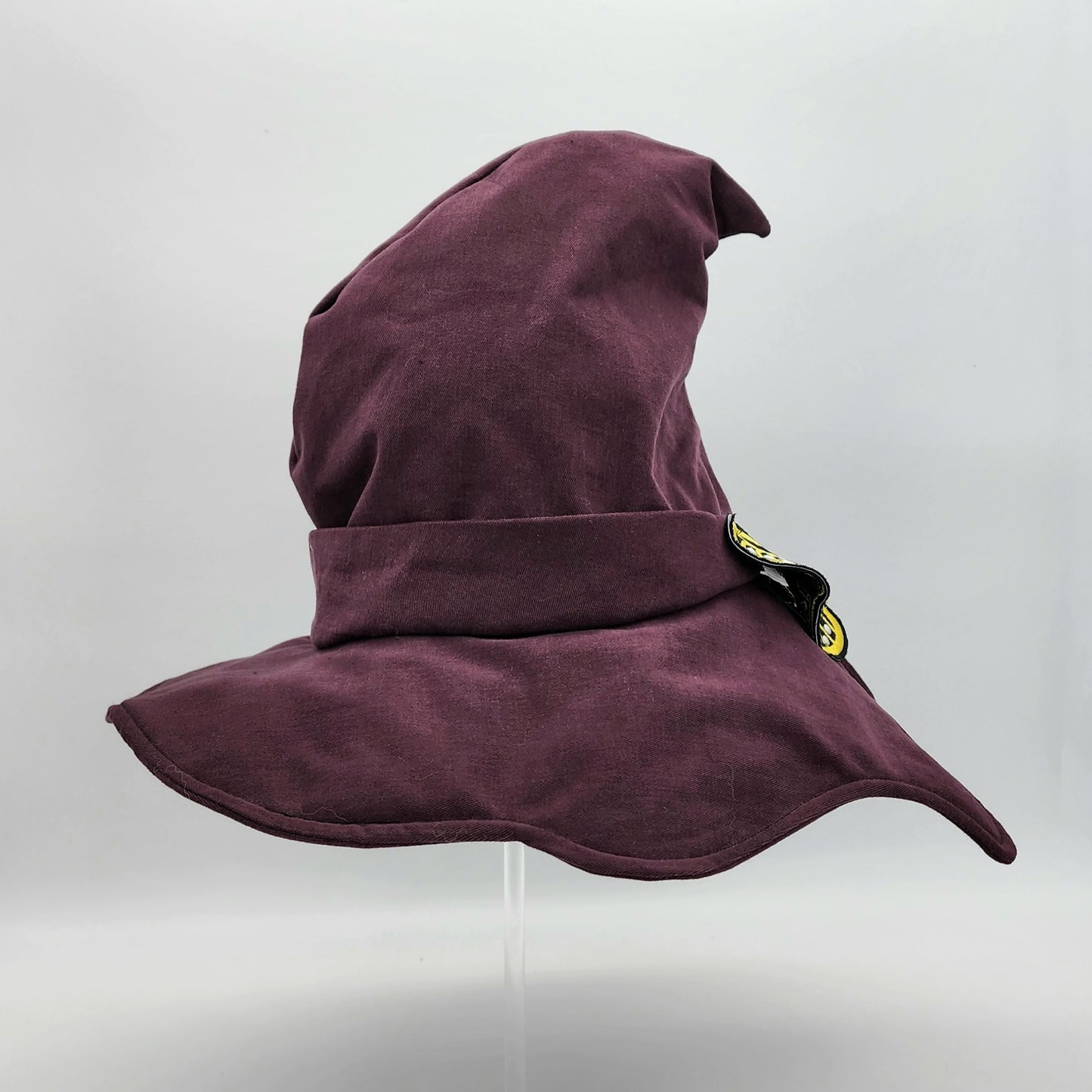 Butterfly Witch Hat- Plum with Gold and White Embroidery
