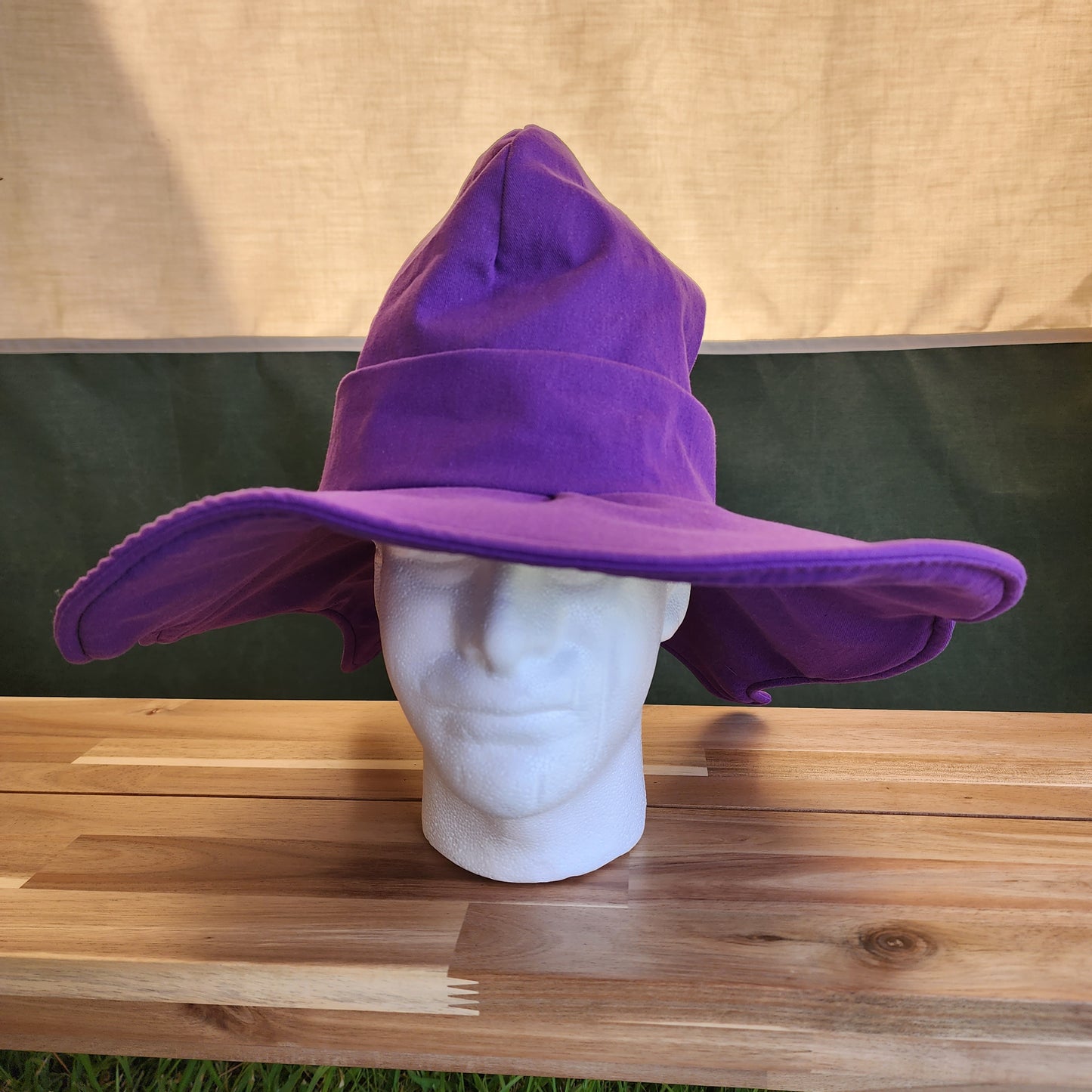 Butterfly Witch Hat- Royal Purple with Black and White Embroidery
