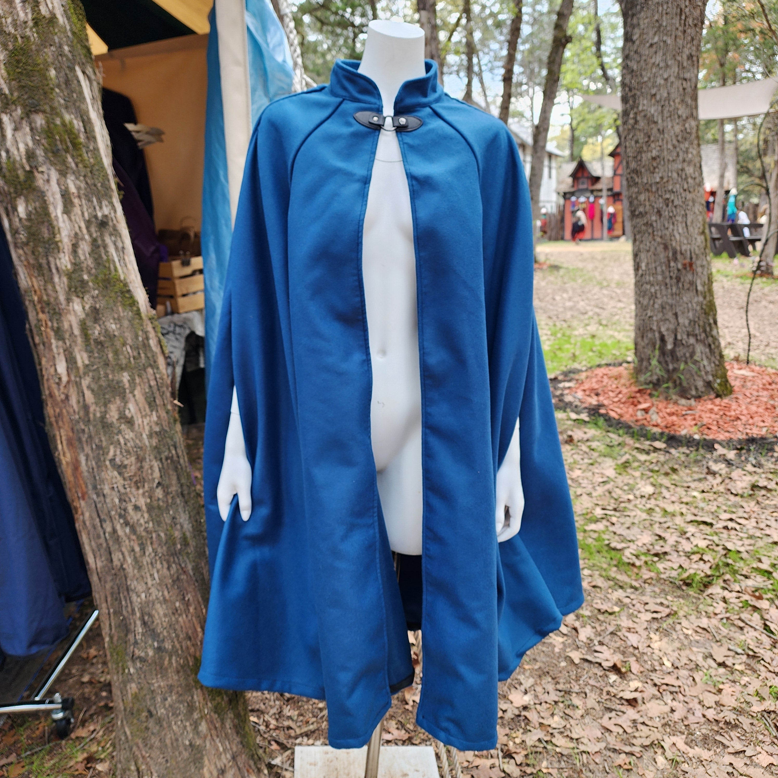 Market Day Cape Teal Mid Length Cape With Collar And Arm Slits market-day-cape-teal-mid-length-cape-with-collar-and-arm-slits