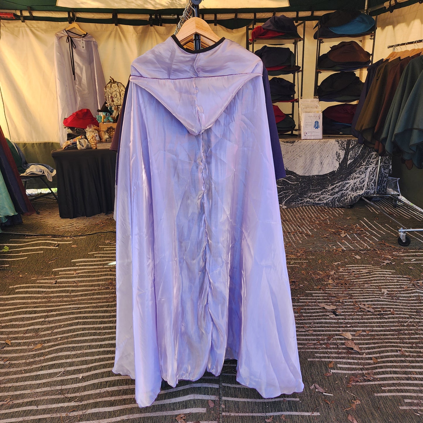 Fae Shimmer Cloak- Lavender Iridescent Metallic Organza