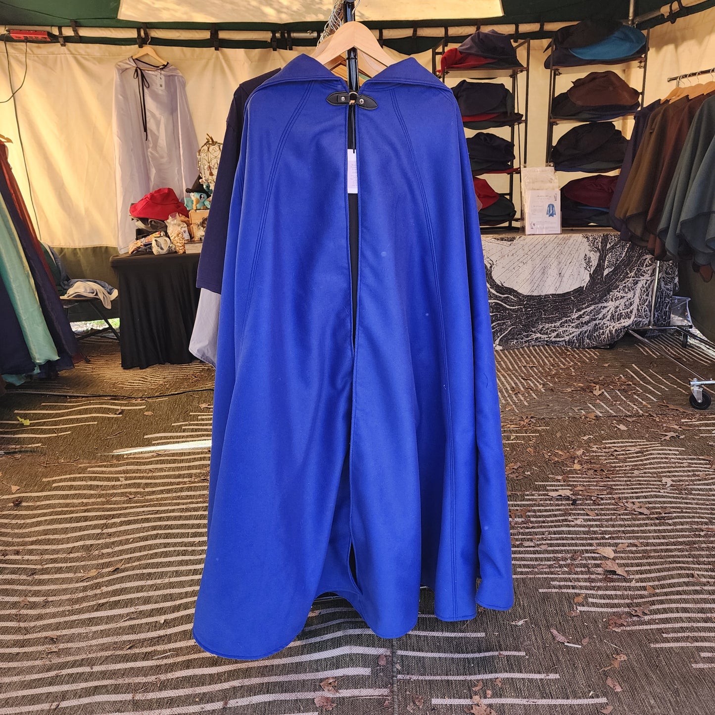 Winter Wanderer Cloak- Royal Blue full cloak with Black water resistant lining