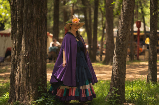 Traveler's Cloak- Purple with Black Lining