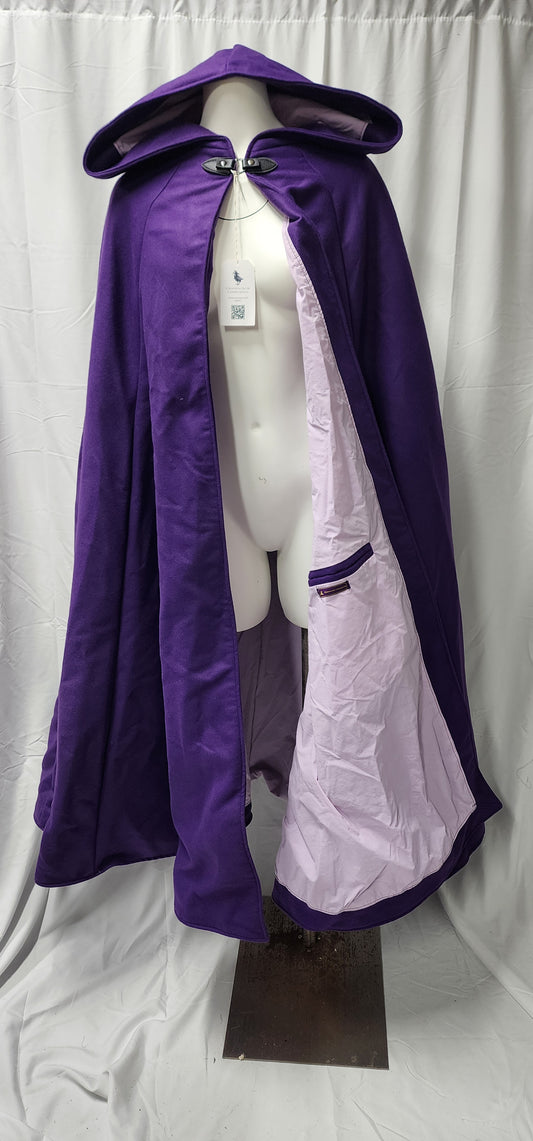 Purple Cloak with Lilac Water Resistant Lining Winter Wanderer