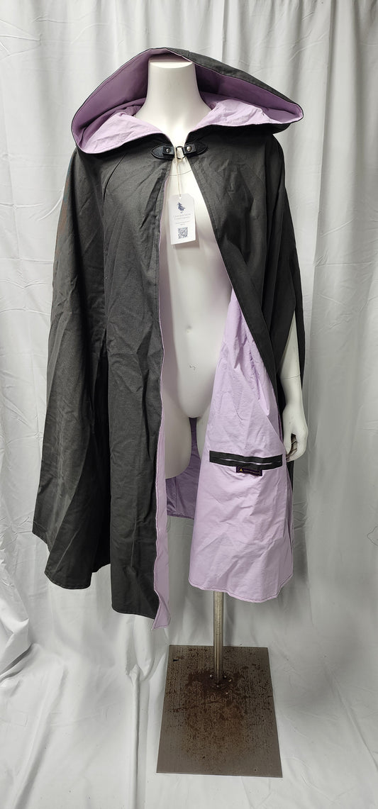 Traveler's Cloak- Grey with Lilac Lining
