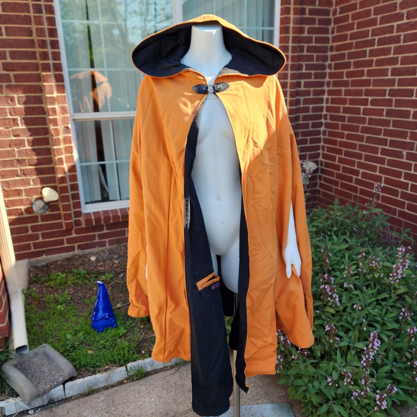 Traveler's Cloak- Orange with Black Lining