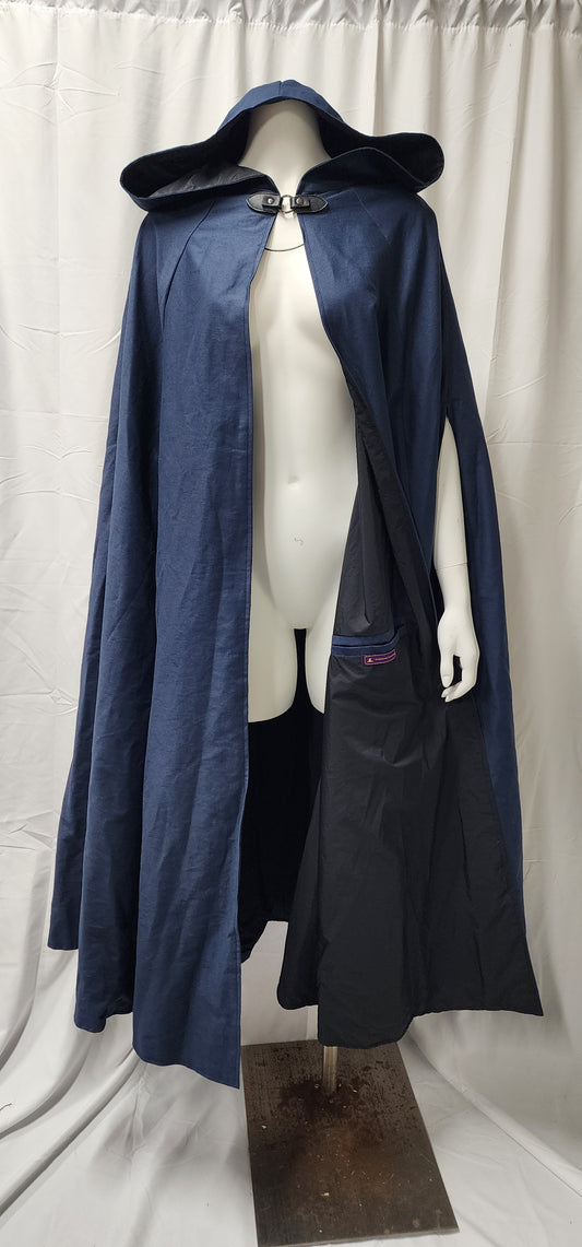 Navy with Black Lining Nightblade Cloak